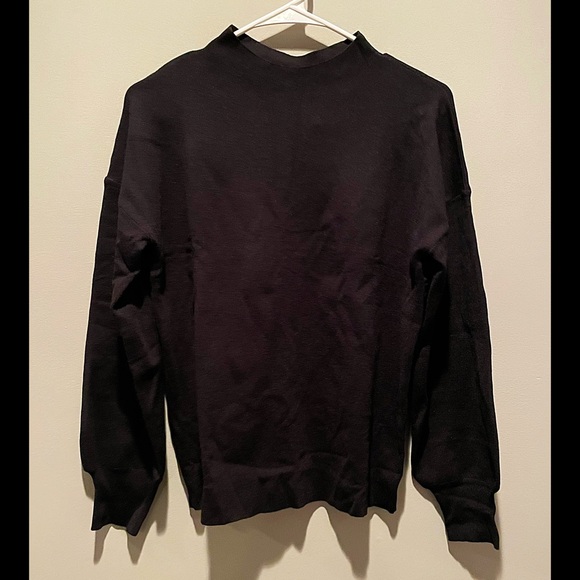 NWT C.Cline Black Long Sleeve Shirt top Solid S - Picture 2 of 7